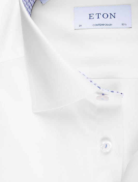 ETON Contemporary Plain With Inlay Shirt White