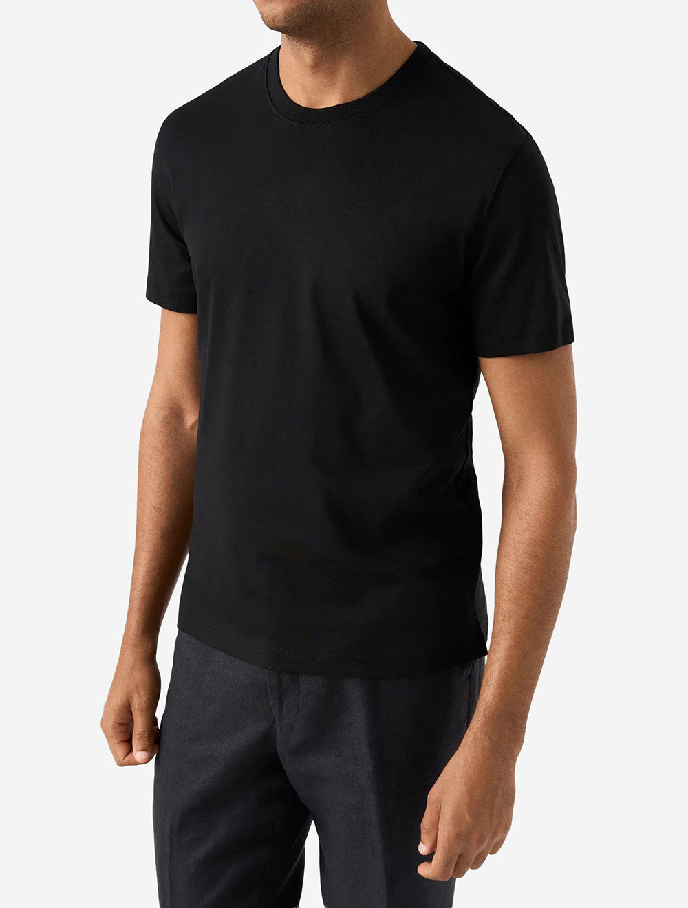 Interlock Crewneck T-Shirt Black