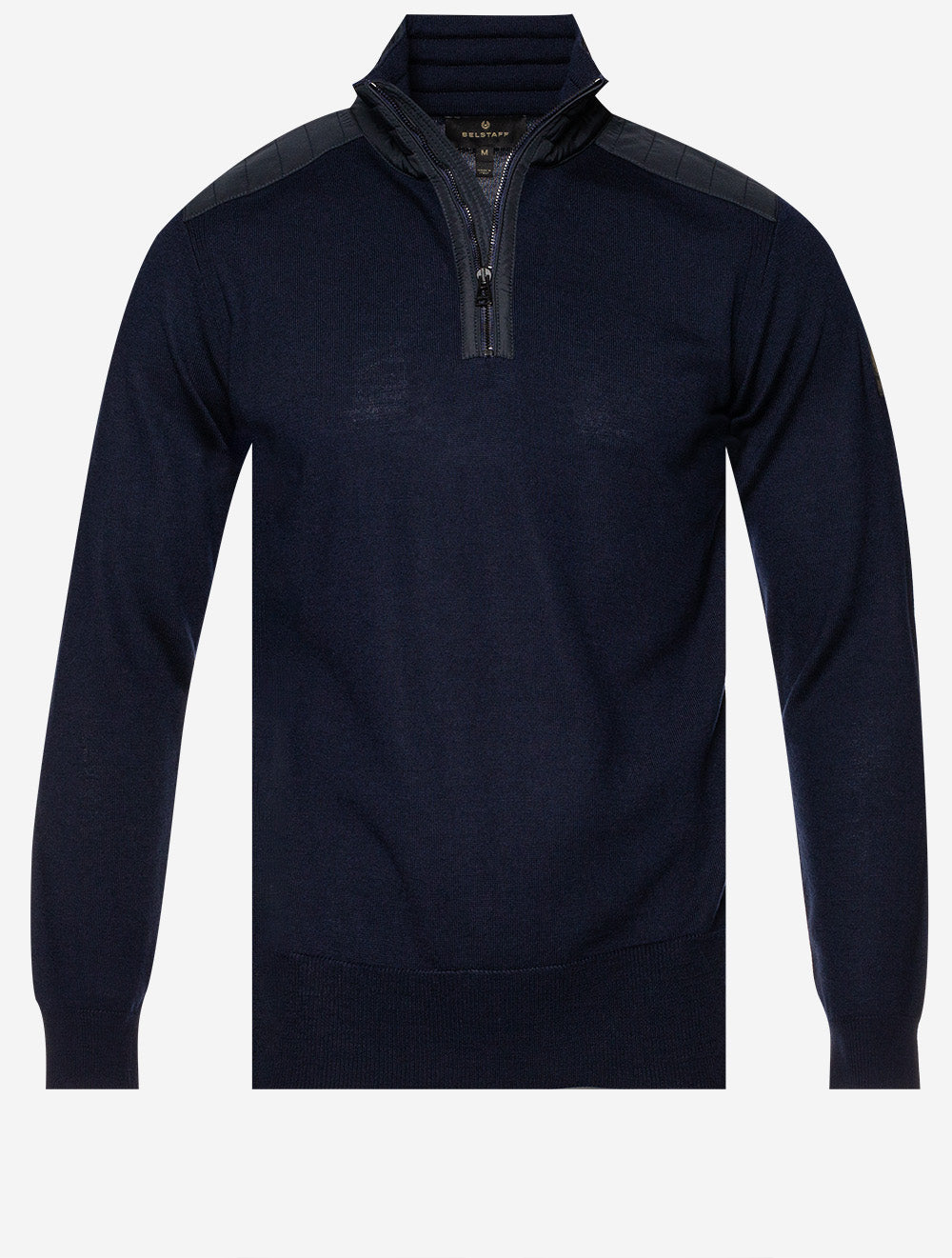Belstaff Kilmington Quarter Zip Jumper Washed Navy MI