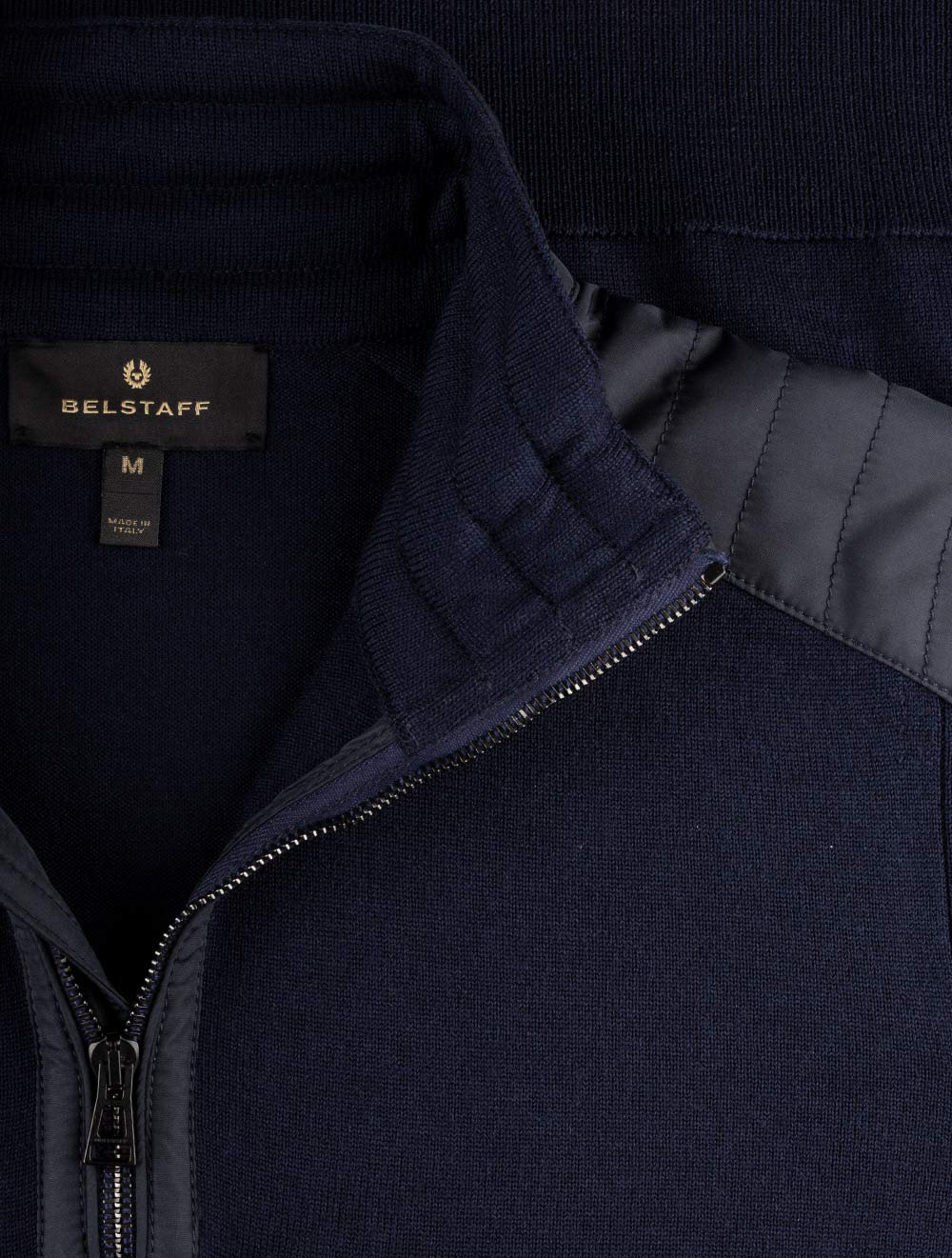 Belstaff Kilmington Quarter Zip Jumper Washed Navy AI3
