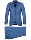Plain 3 Piece Suit Blue
