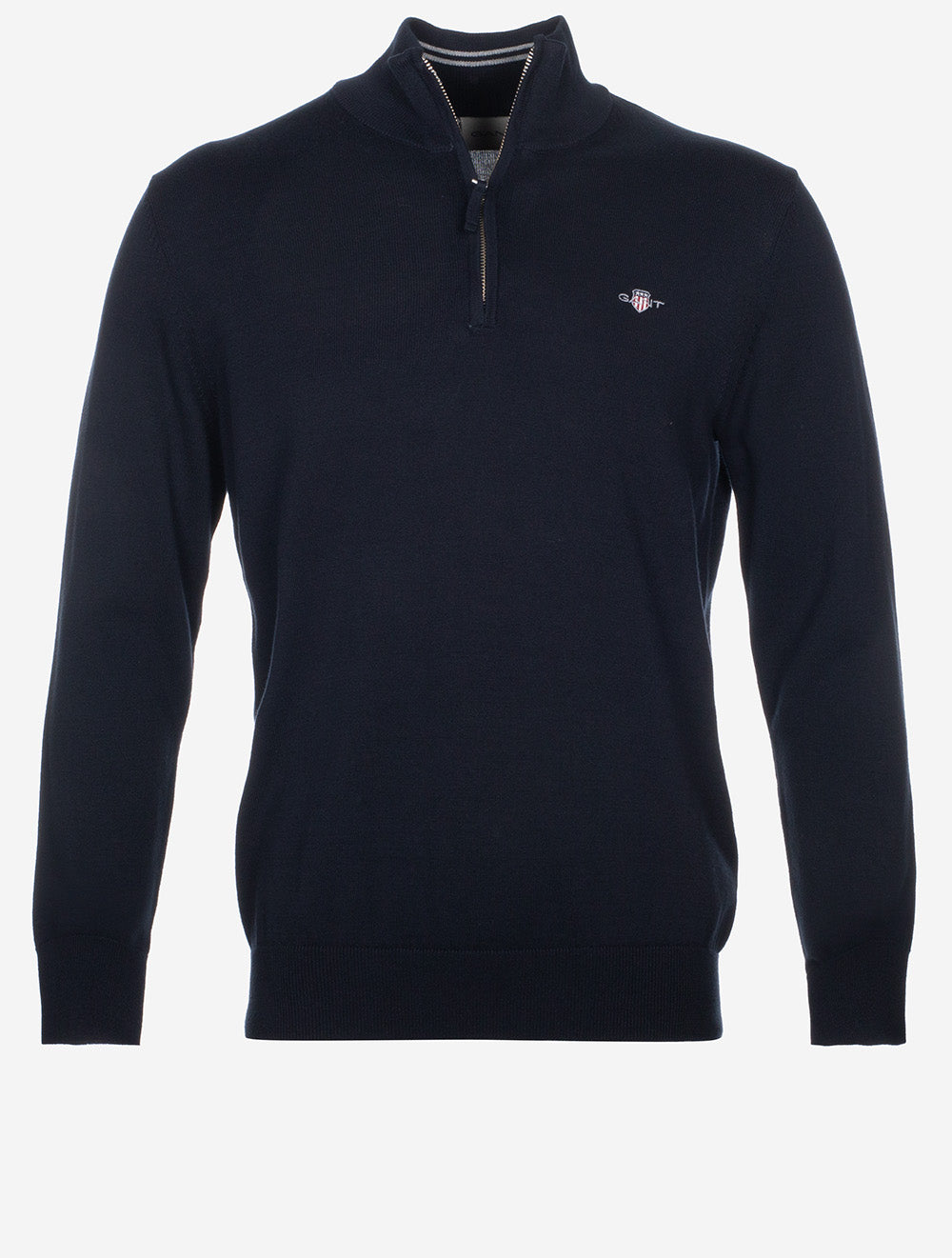 Classic Cotton Half Zip Sweater Evening Blue