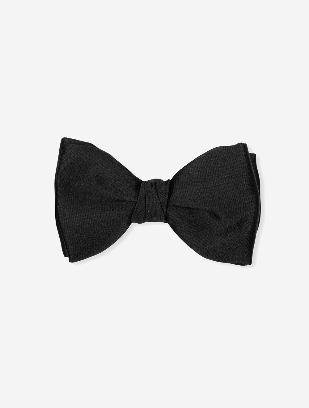 Tied Satin Bow Tie Black