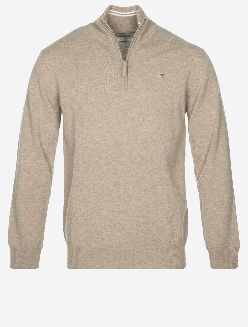 Superfine Lambswool Half-Zip Sand Melange