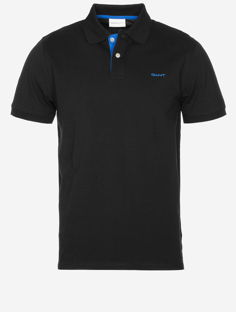 Regular Contrast Piqué Short Sleeve Polo Shirt Black