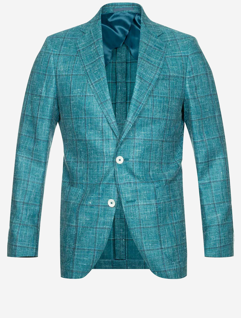 DelFino Check Jacket Aqua