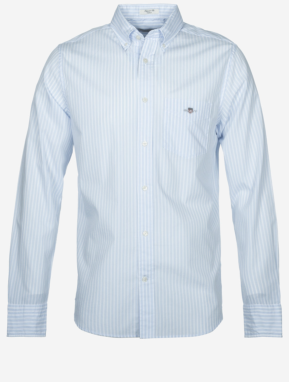 Regular Classic Poplin Stripe Shirt Light Blue