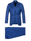 3 Piece Suit Peak Lapel Suit Blue