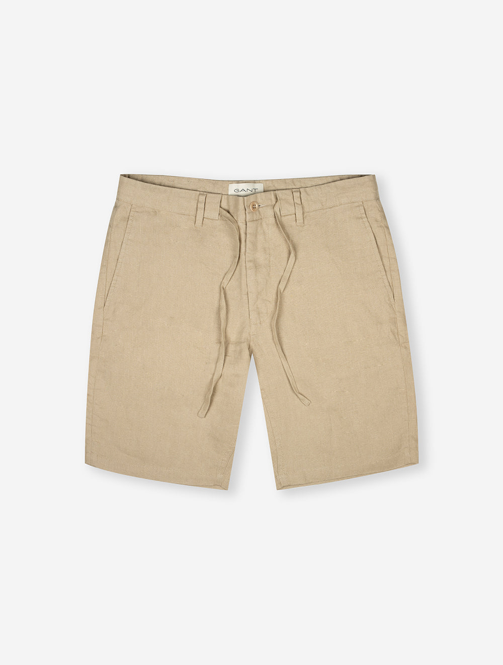 Regular Linen Drawstring Shorts Oat Beige