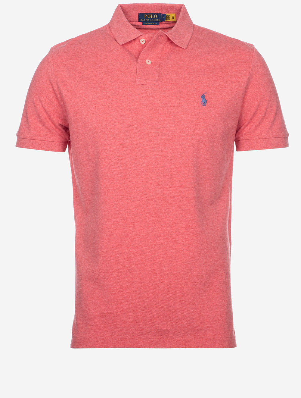 Custom Slim Fit Polo Shirt Coral Red