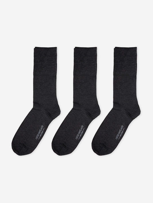 3 Pack Sock Charcoal