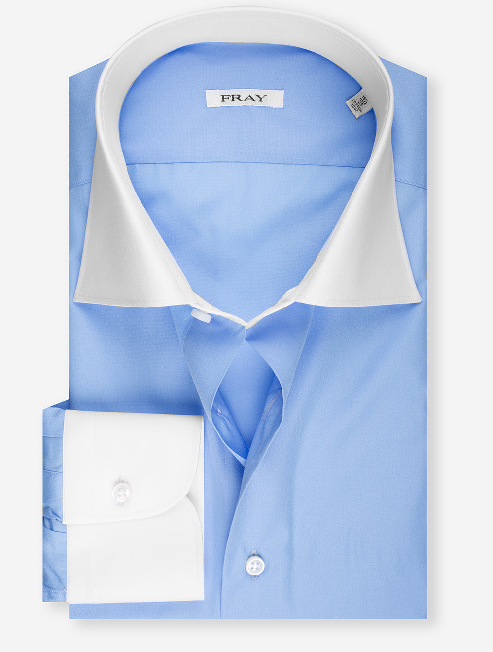 Contrast Cuff & Collar Shirt Blue