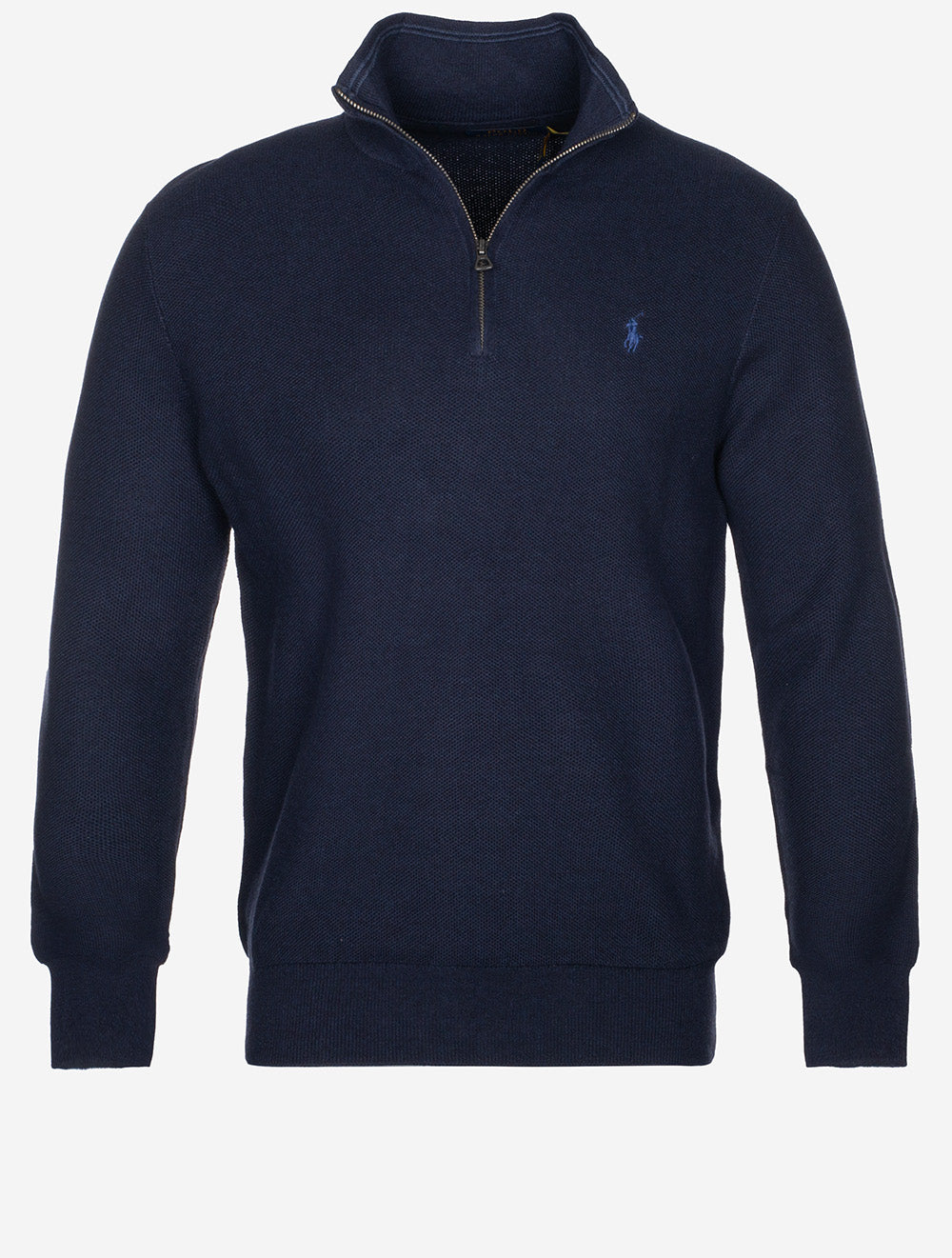 Half Zip Piqué Pullover Navy
