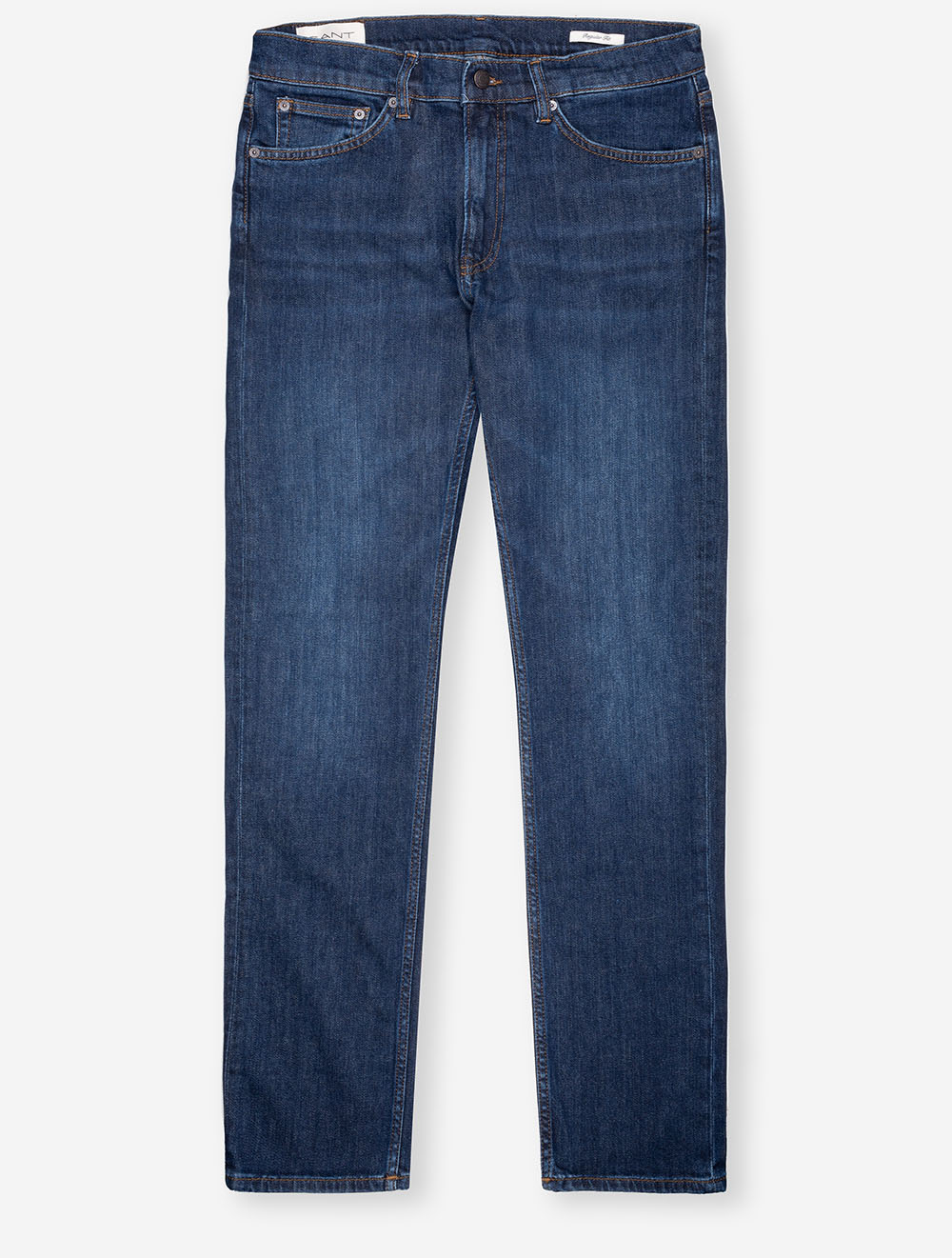 Regular Jeans Dark Blue Worn In