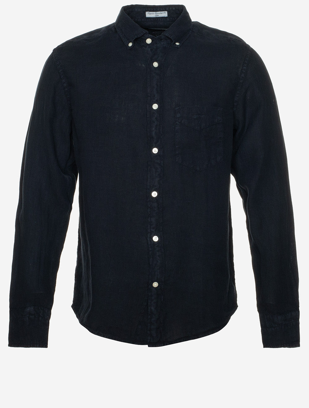 Linen Regular Fit Shirt Evening Blue