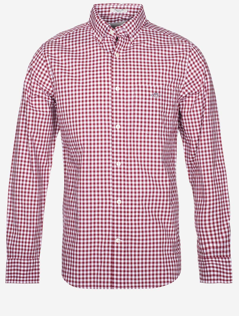 Regular Fit Classic Gingham Poplin Shirt Plumped Red
