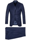 3 Piece Peak Lapel Suit Blue