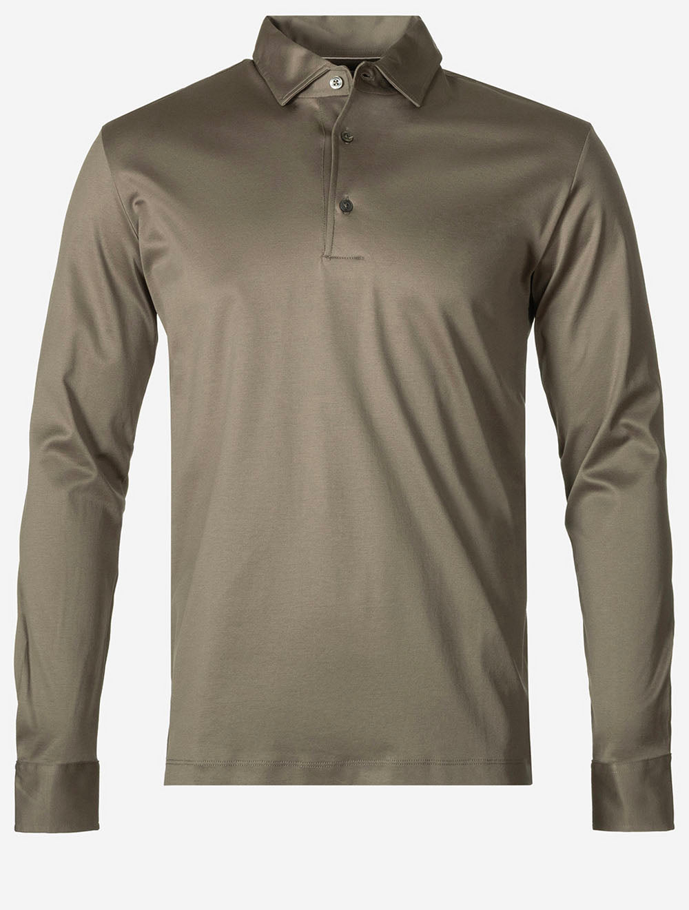 Long Sleeve Polo Ash Grey