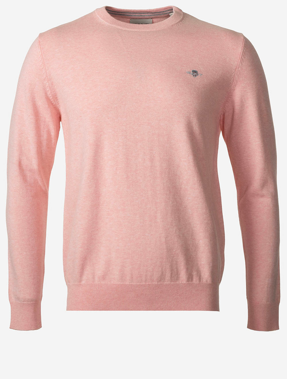 Classic Cotton Crew Neck Sweater California Pink Melange