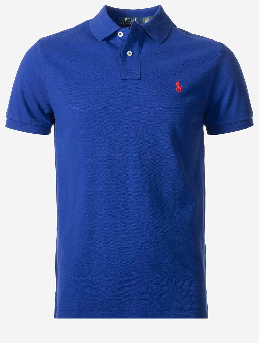 Basic Mesh Polo Shirt Blue