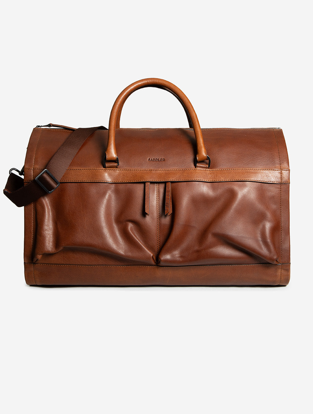 Orlando Leather Weekend Bag Midbrown