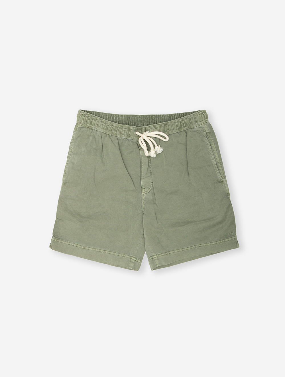 Regular Sunfaded Drawstring Shorts Dry Herb Green