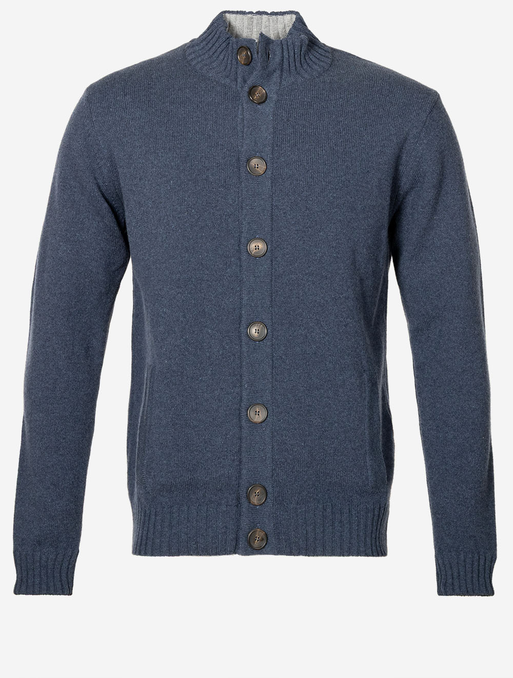 Premium Button-Up Cardigan Blue