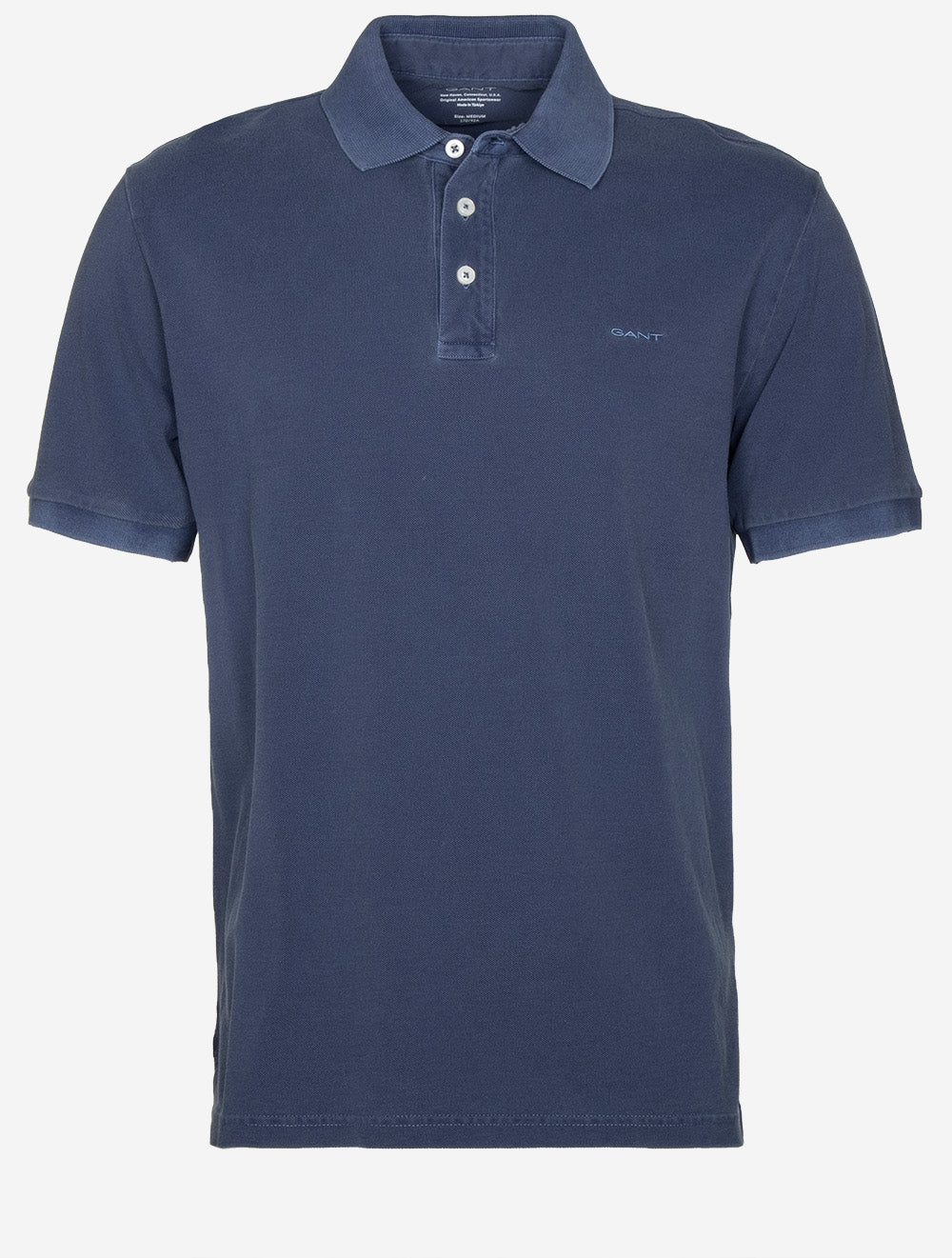 Sunfaded Short Sleeve Polo Shirt Persian Blue