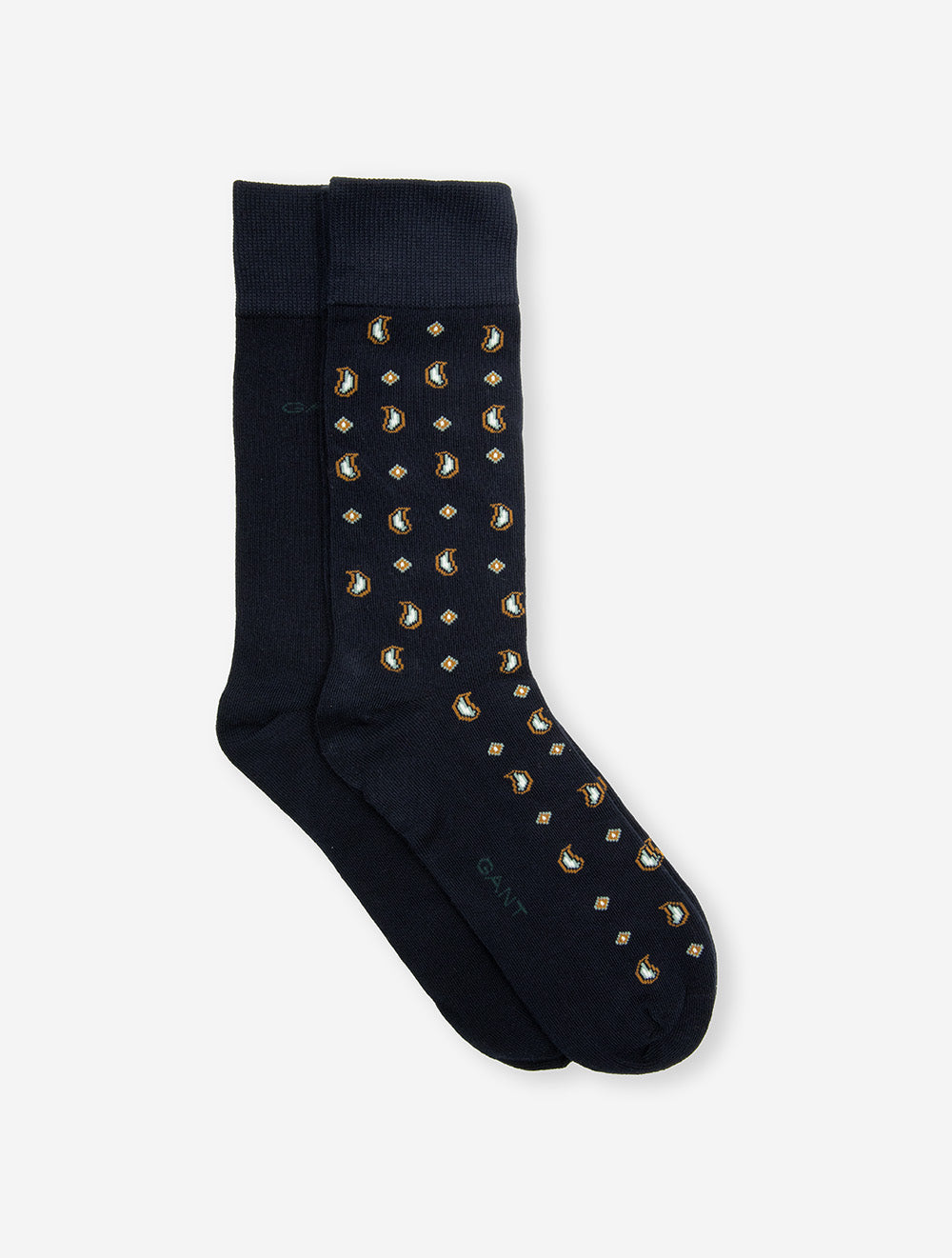 Coffret cadeau de 2 paires de chaussettes à motifs cachemire - Marine