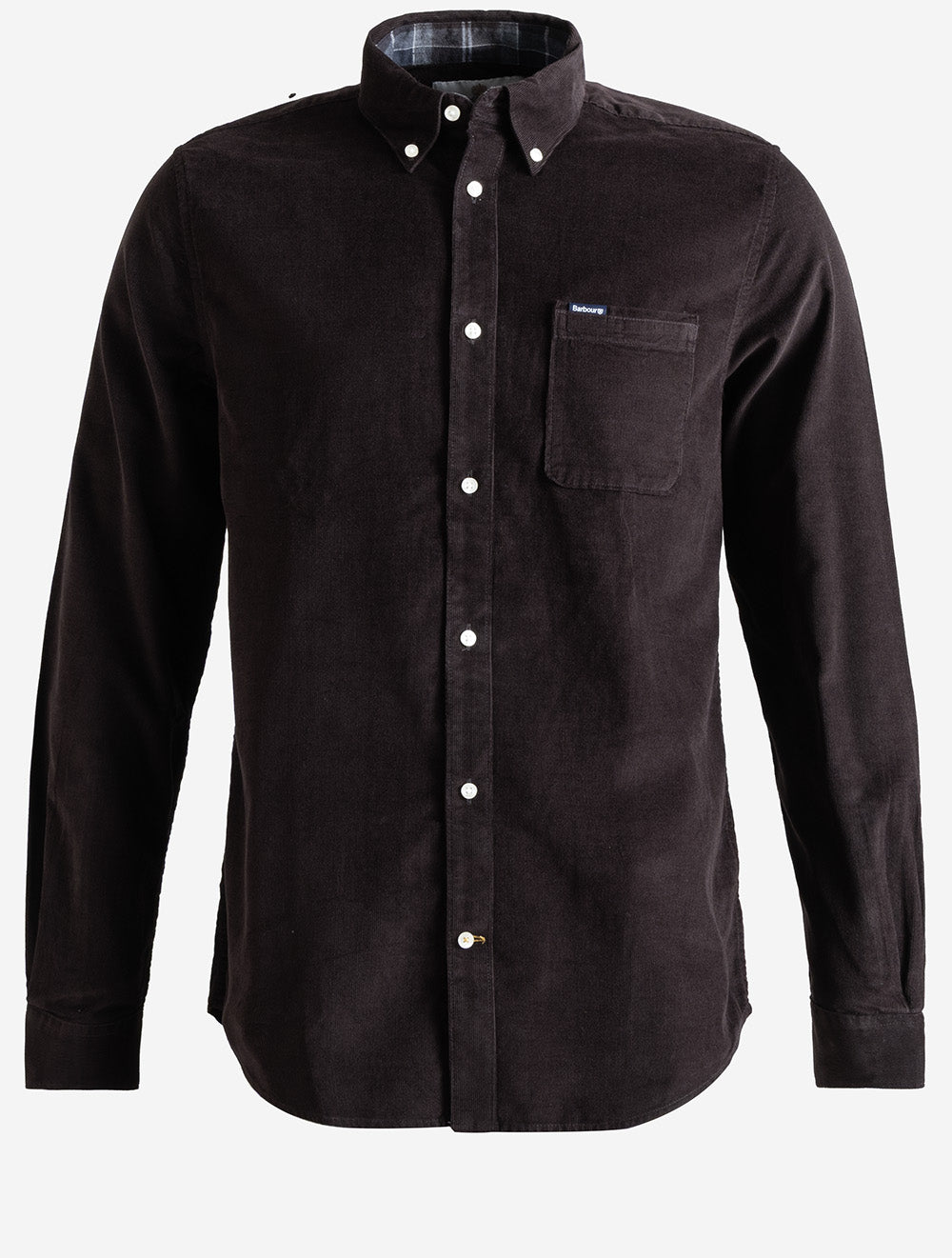 Ramsey Tailored Checked Shirt Dark Oak