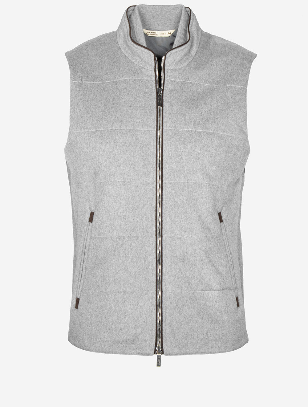 Vest with Knit Sides & Alcantara Grey