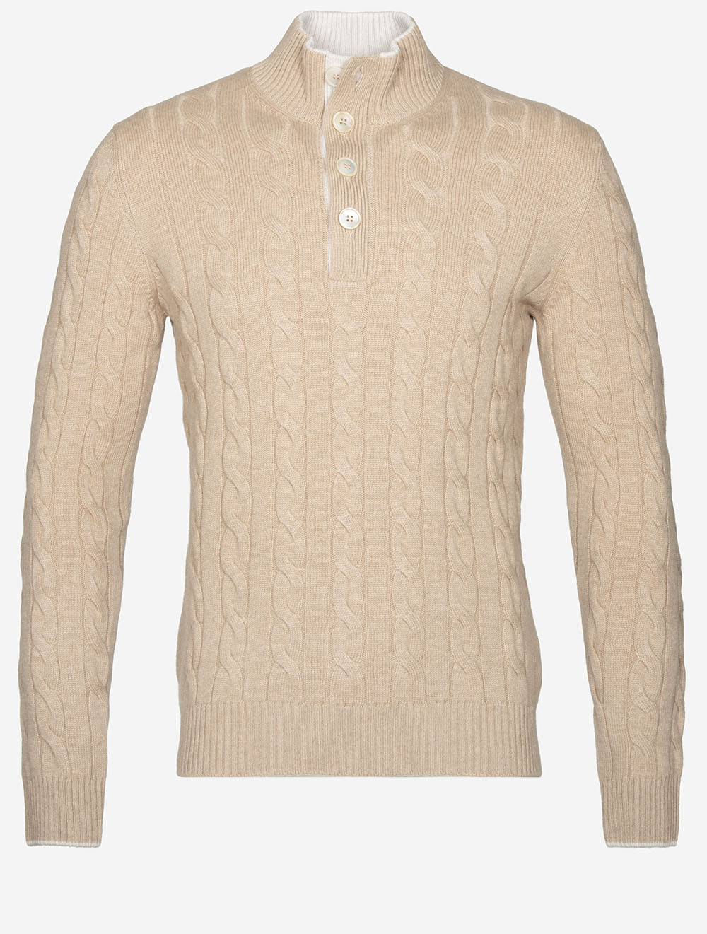 Cable Knit Knitwear Tan