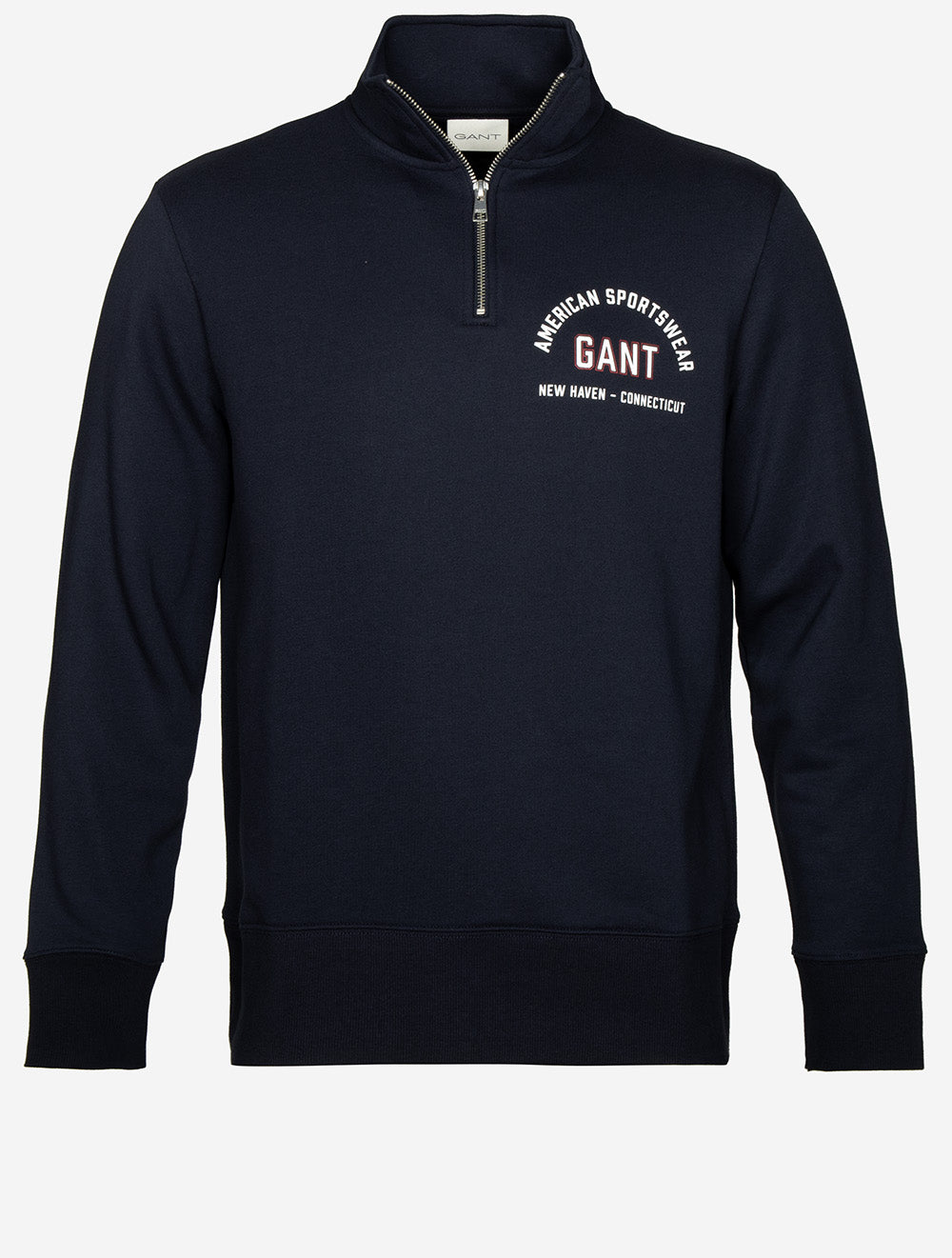 Printed Graphic Hal Zip Sweat Evening Blue