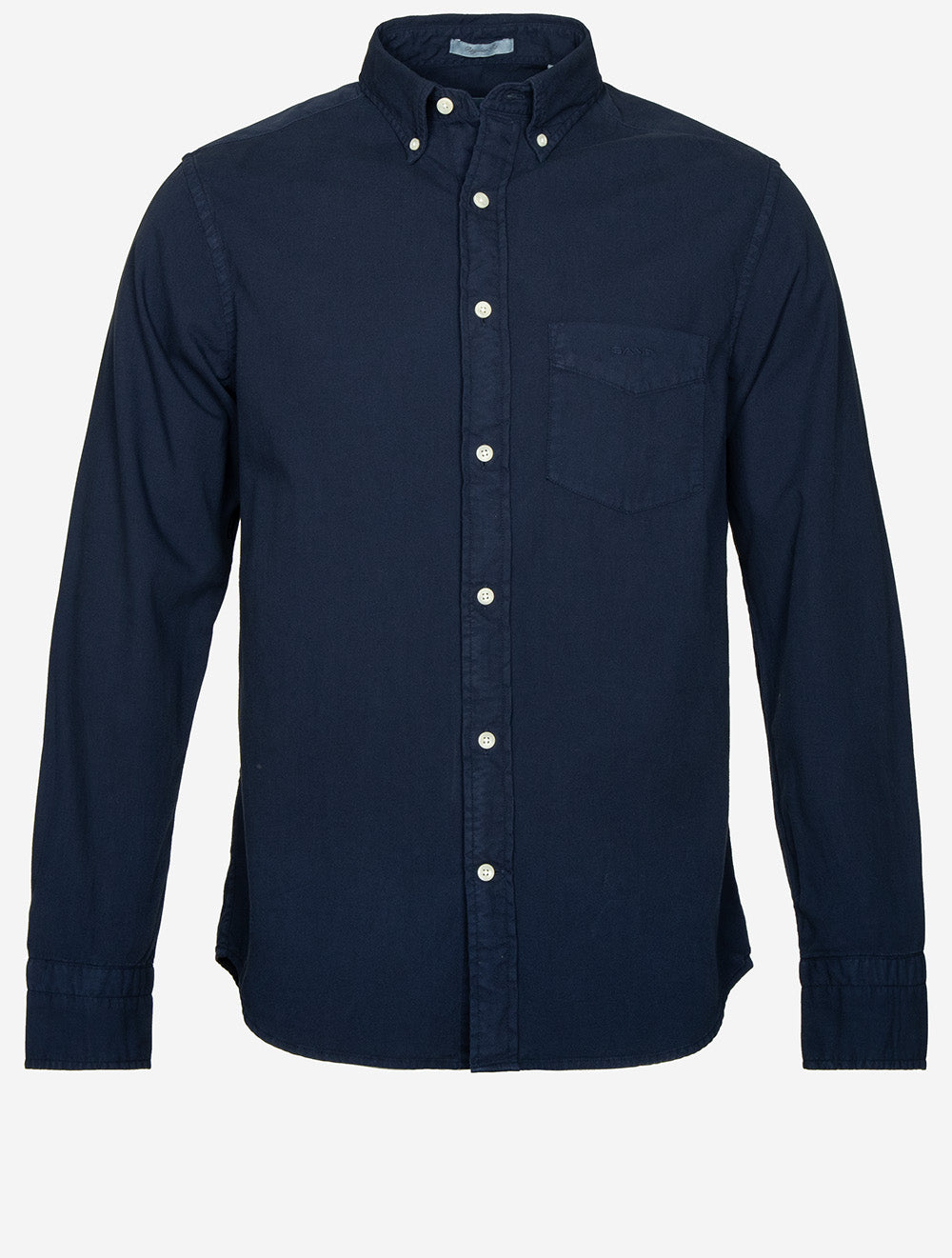 Regular Fit Dyed Twill Shirt Evening Blue