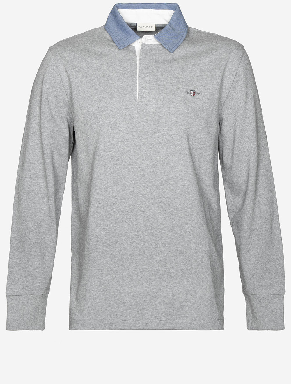 Chambray Collar Heavy Rugger Grey Melange