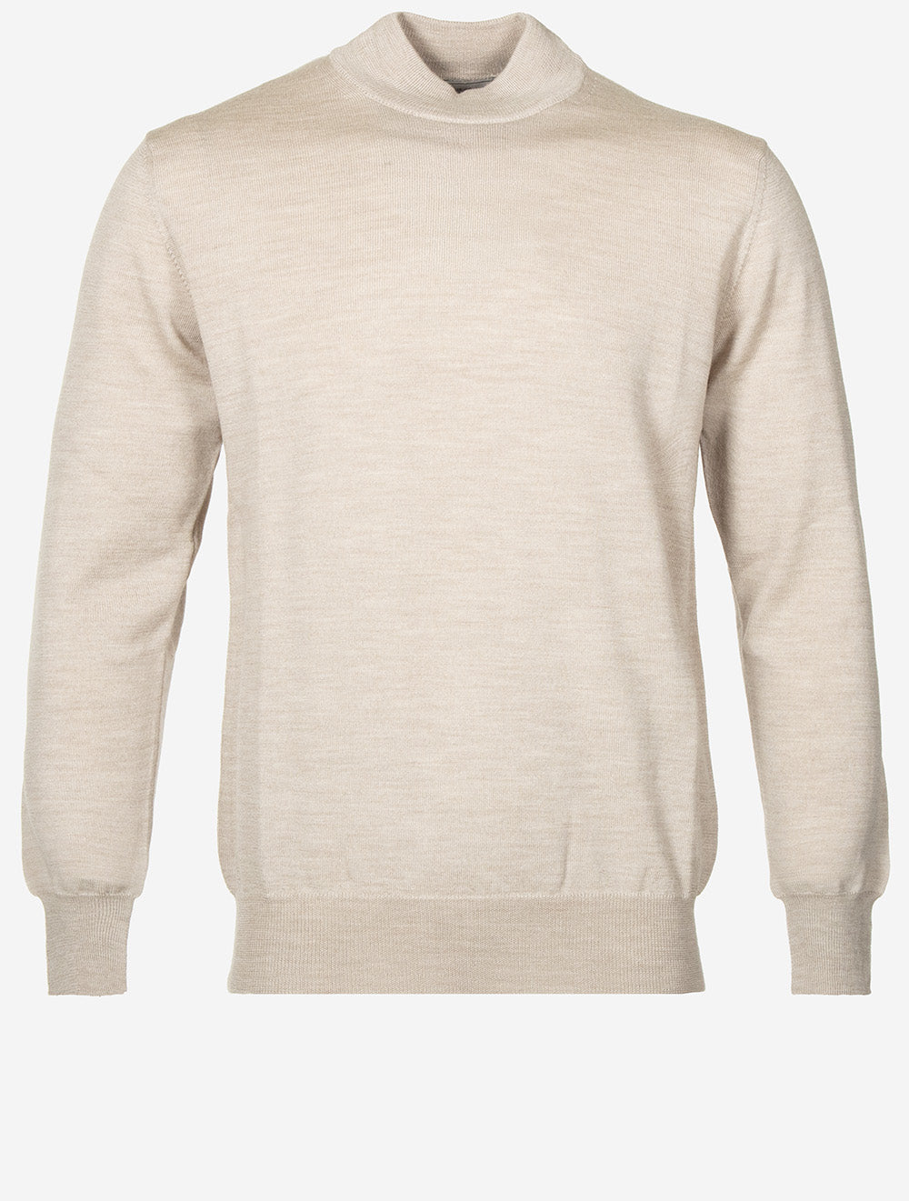 Merino Wool Mock Neck Beige
