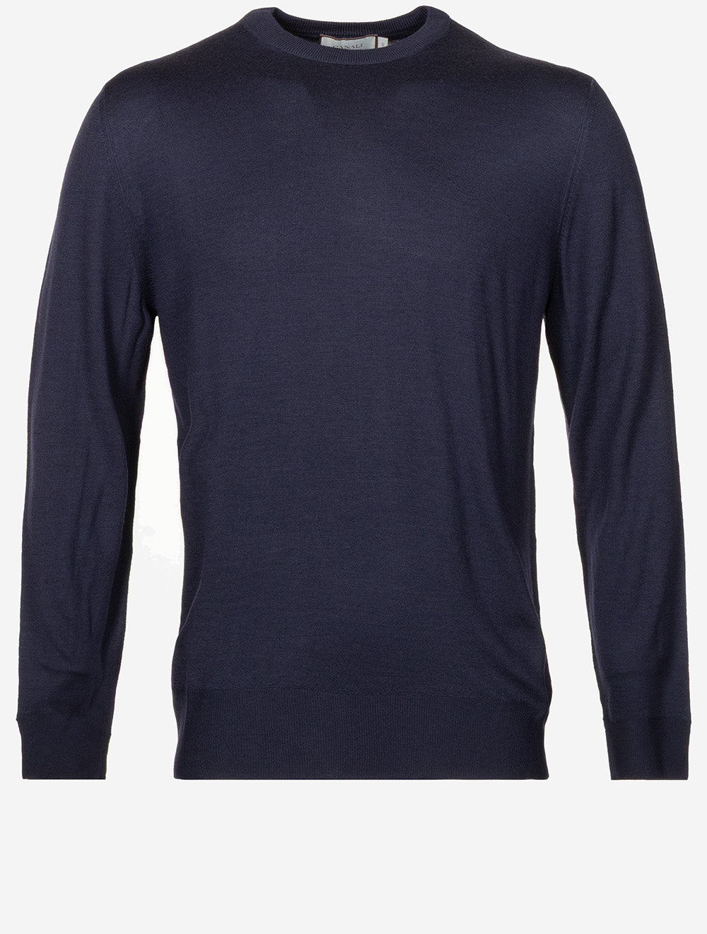 Pure Wool Crew Neck Knitwear Navy
