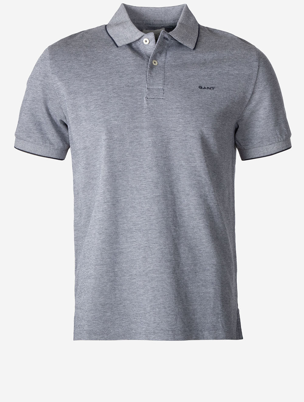 Two-Tone Short Sleeve Polo Evening Blue