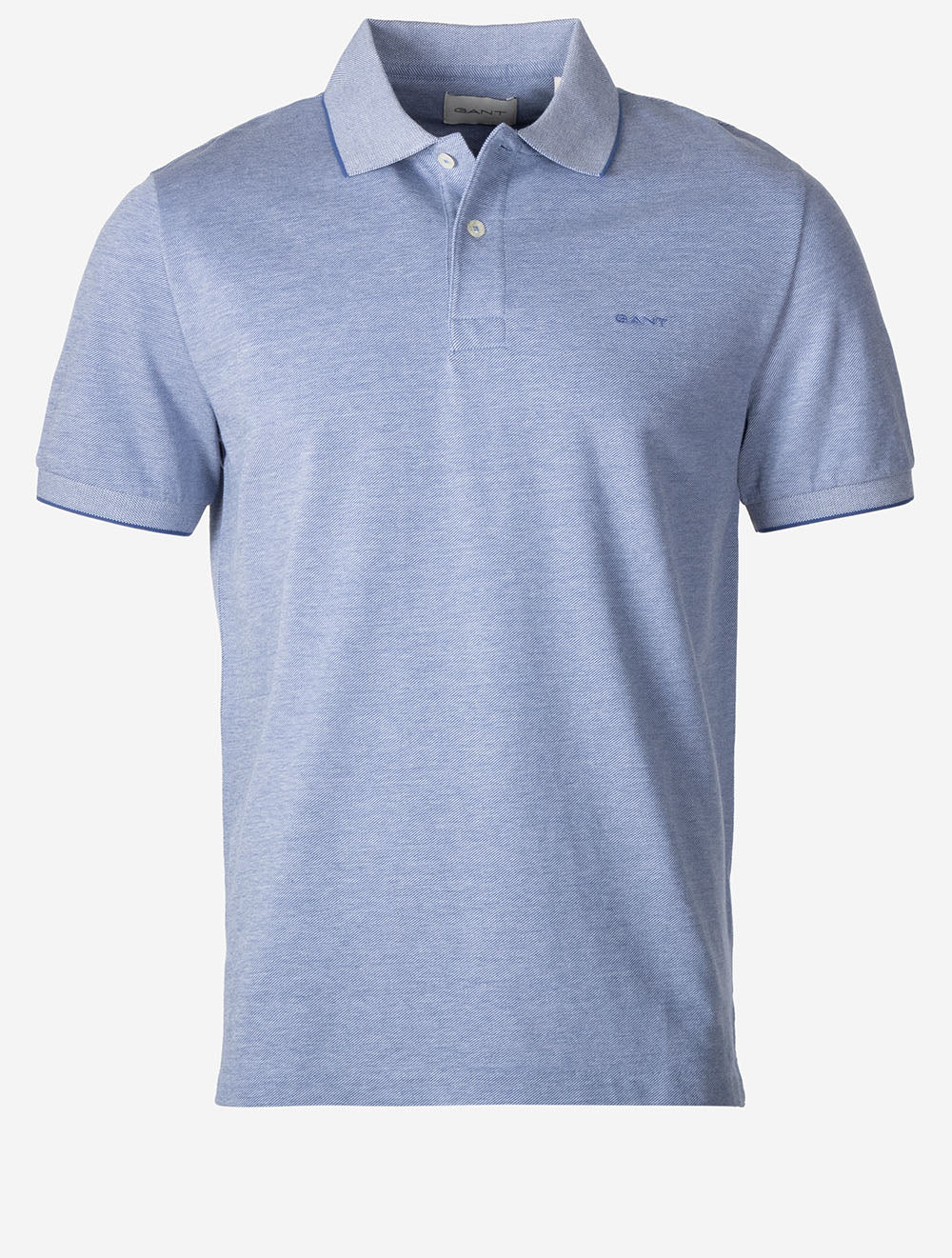 Two-Tone Short Sleeve Polo Vintage Blue