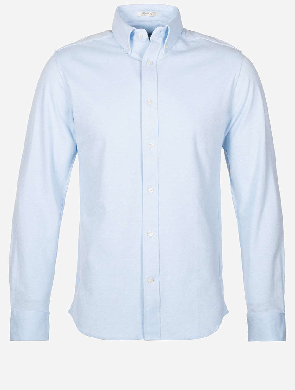 Regular Jersey Piqué Stretch Shirt Capri Blue