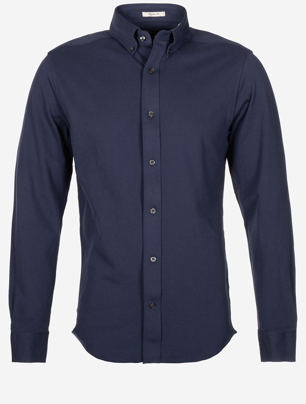 Regular Jersey Piqué Stretch Shirt Marine