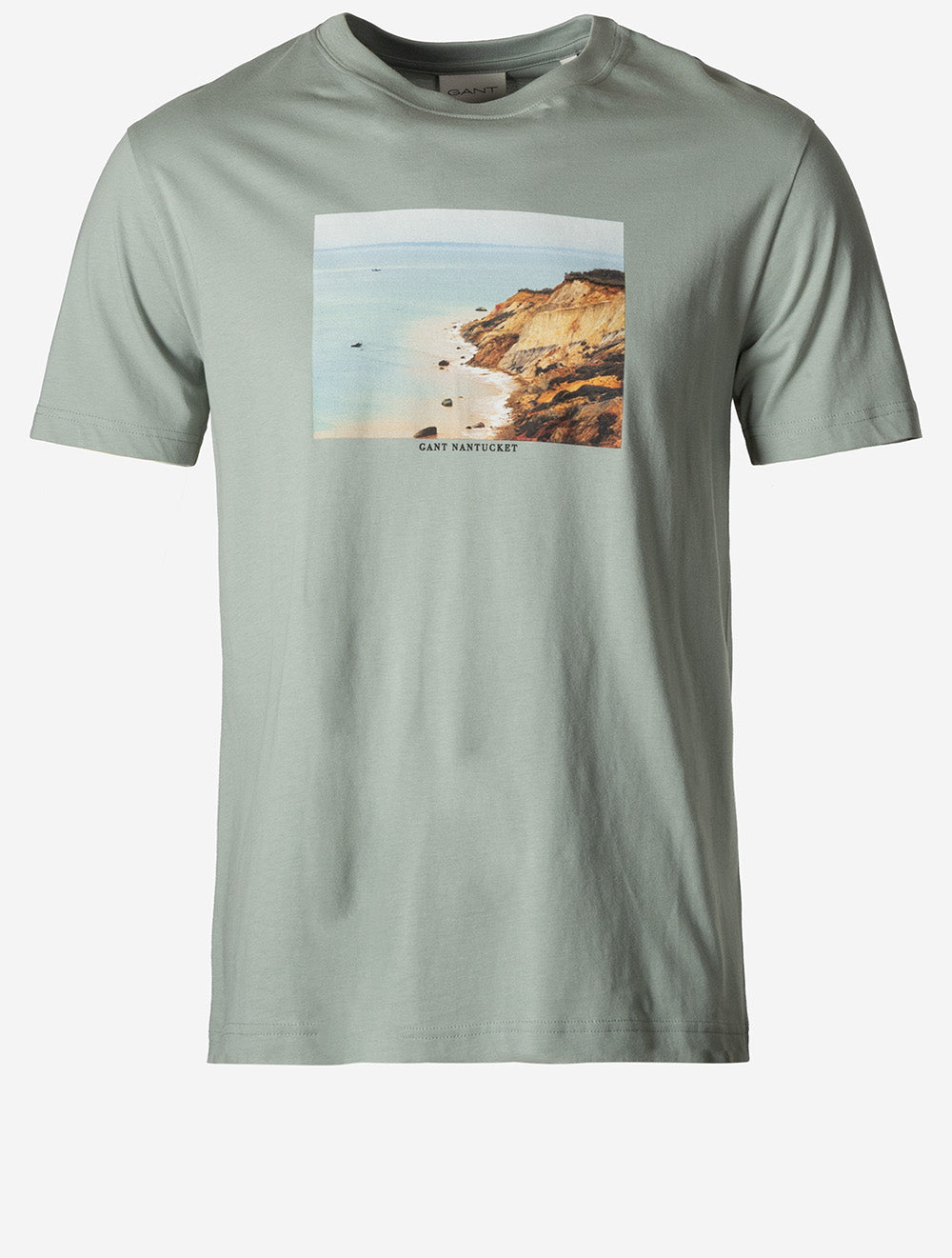 Scenery Graphic Short Sleeve T-Shirt Ceramic Grey
