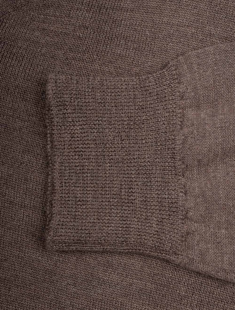 Louis Copeland Merino Wool V Neck Brown AI4