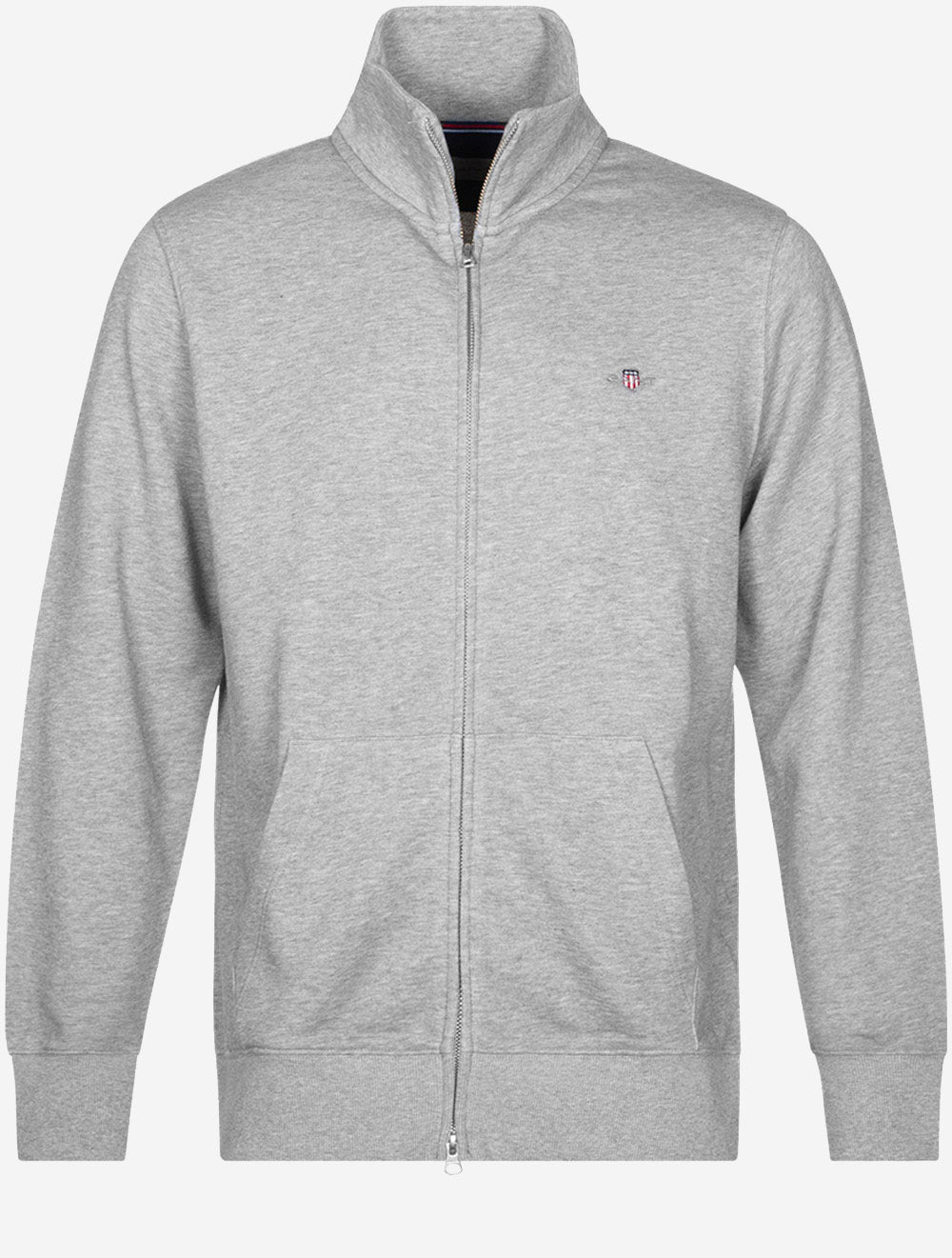 Gant Regular Shield Full Zip Sweatshirt Grey Melange MI