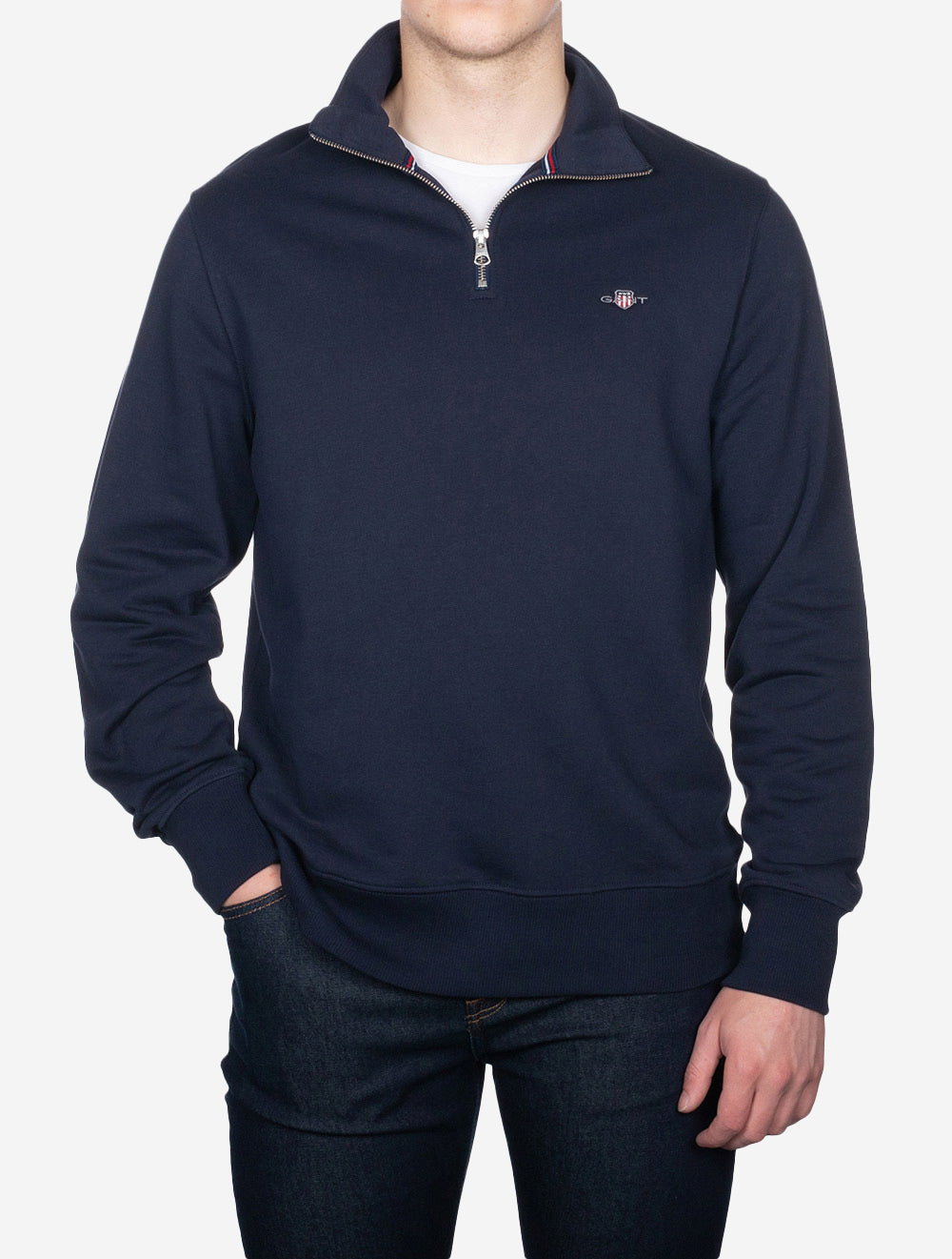 Regular Shield Half Zip Sweat Evening Blue