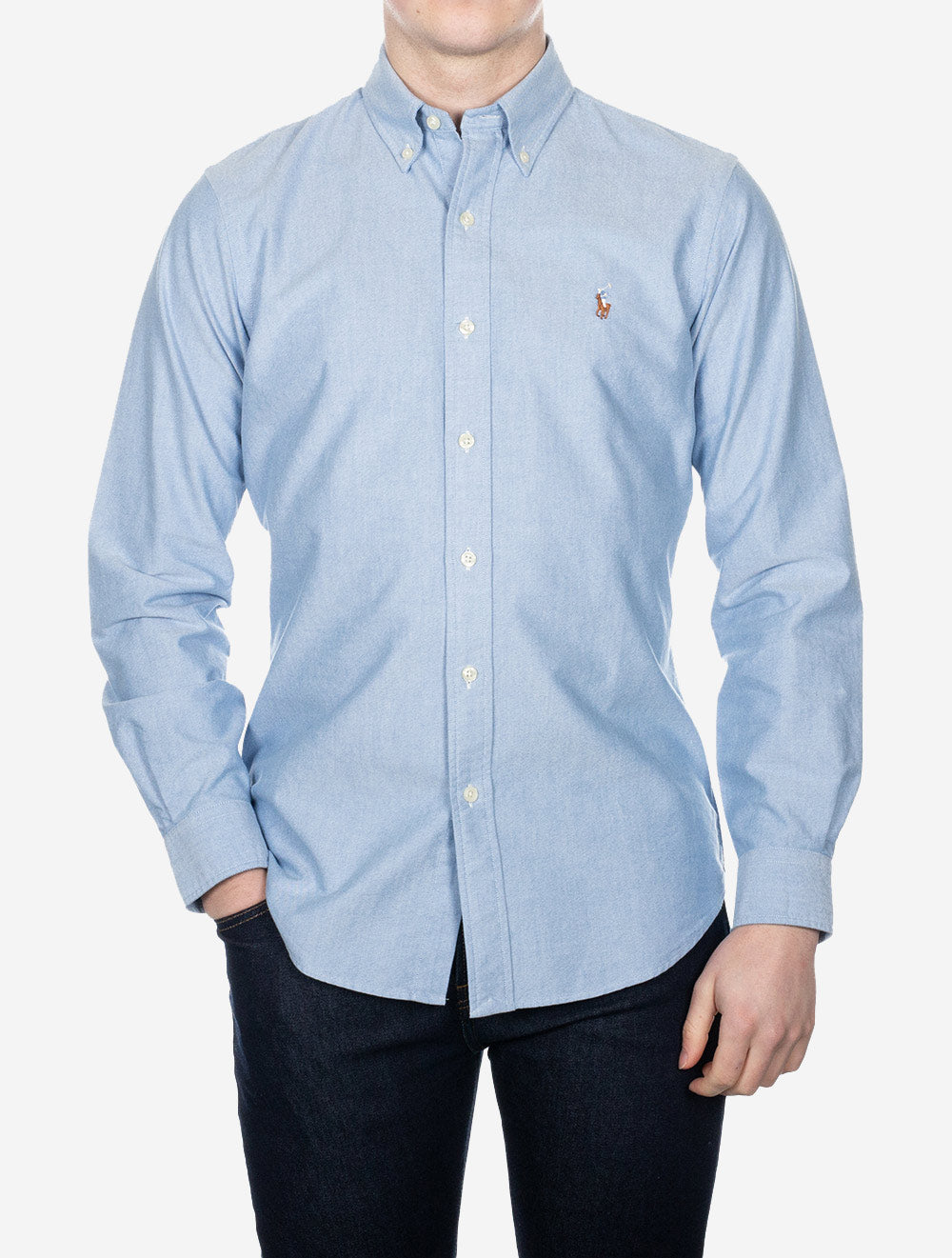 Custom Fit Oxford Shirt Blue