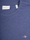 Regular Shield Short Sleeve T-Shirt Dark Jeansblue Melange