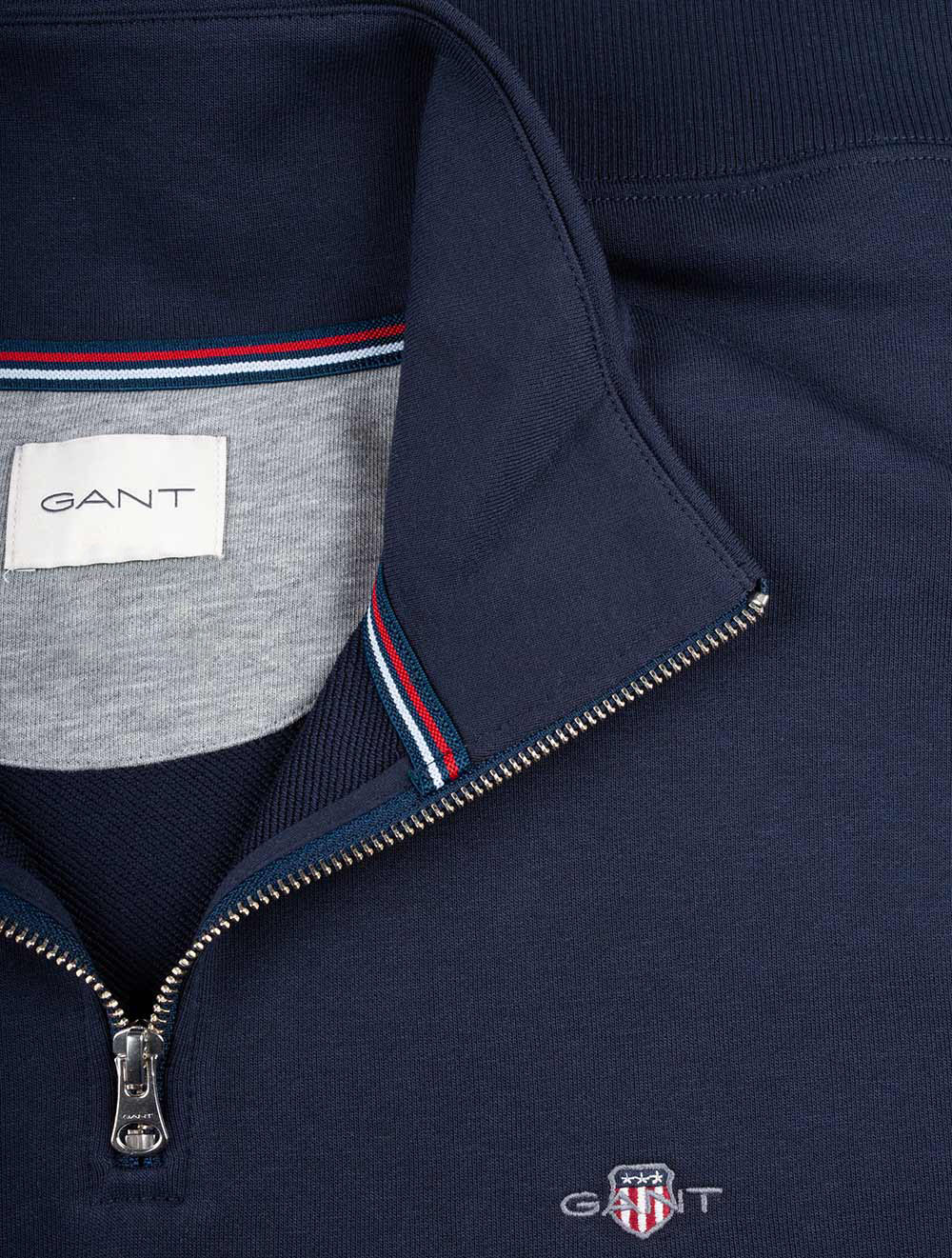 Gant Regular Fit Shield Half Zip Sweat Evening Blue AI3