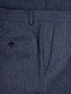 Herringbone 3 piece Wool Suit Blue
