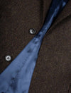 Herringbone 3 piece Wool Suit Brown